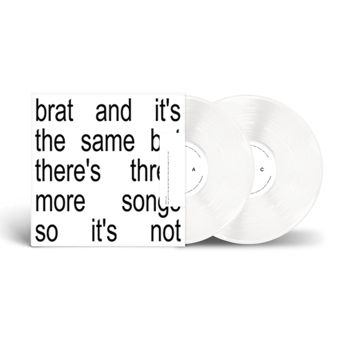 Charli xcx 'brat and it’s the same but there’s three more songs so it’s not' 2xLP