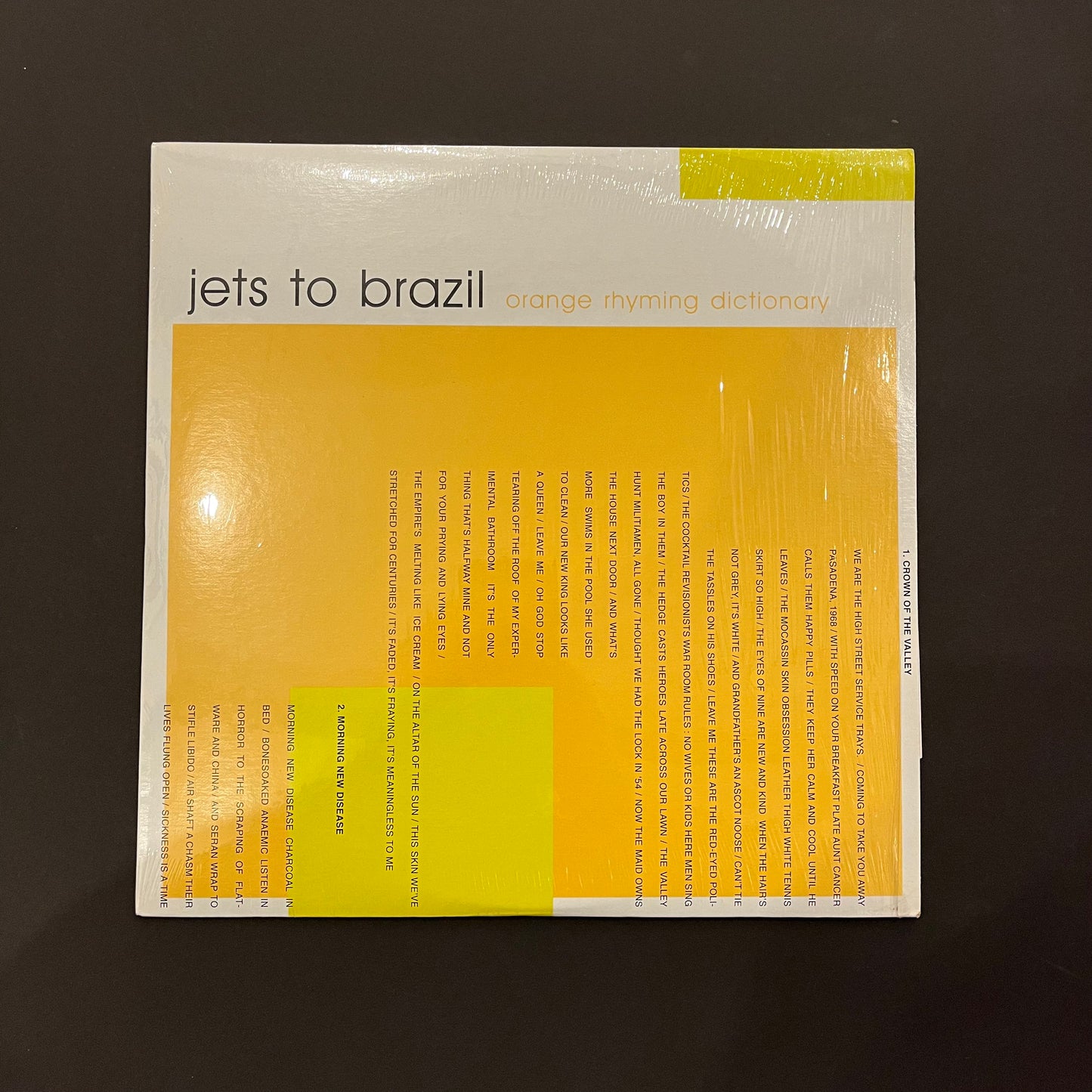 Jets To Brazil 'Orange Rhyming Dictionary' 2xLP (*USED*)