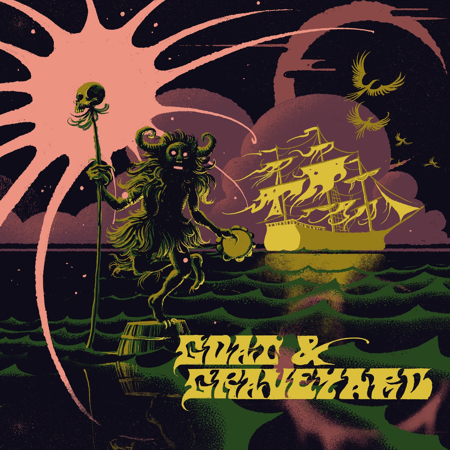 Goat & Graveyard - a ship of fools/light as a feather 7''
