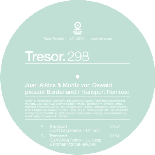 Juan Atkins and Moritz Von Oswald 'Transport Remixed' 12"