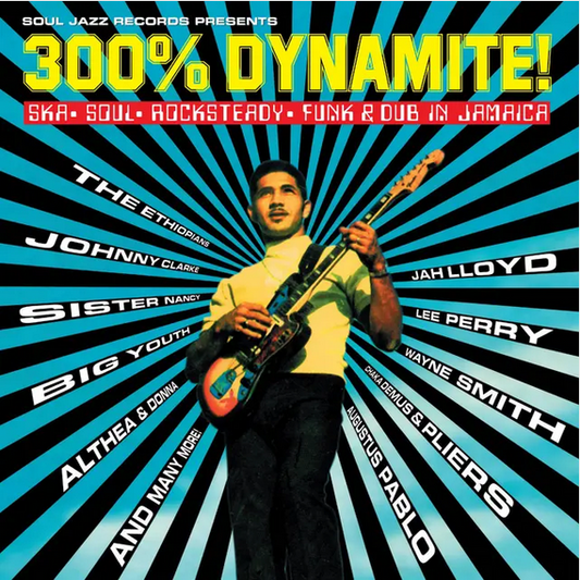 Various '300% Dynamite! Ska, Soul, Rocksteady, Funk and Dub in Jamaica' 2xLP